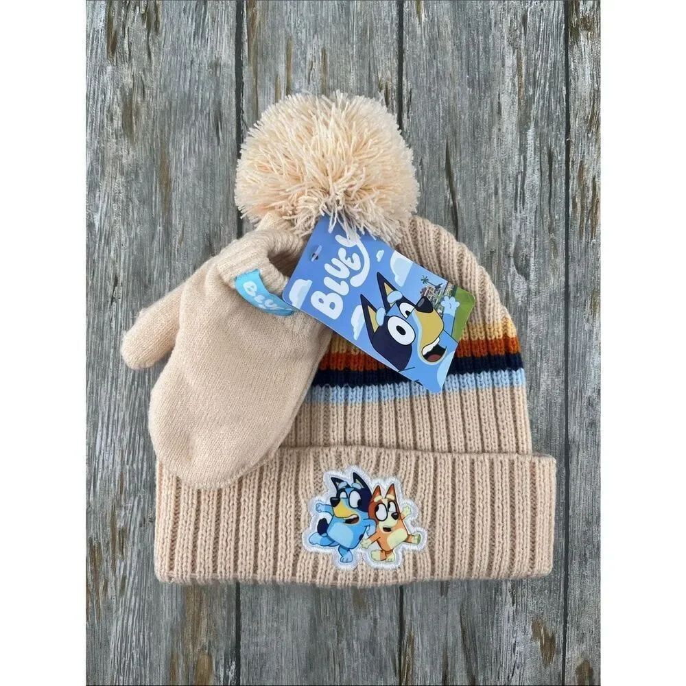 Toddler Character Beanie and Mittens, 2-Piece Set Bluey